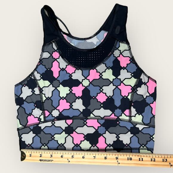 Sweaty Betty Athletic Crop Tank Top | Small | Geometric Print | Yoga Athleisure - Picture 4 of 9